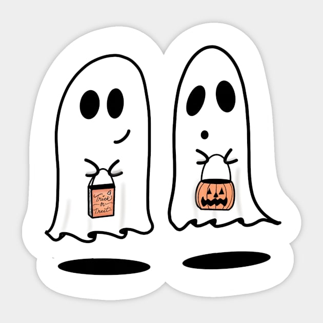 Ghost friends Sticker by Bite Back Sticker Co.